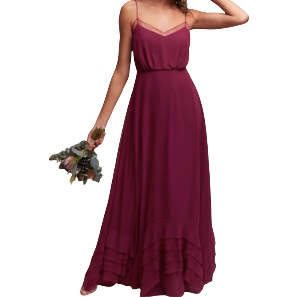 BHLDN Watters Dove Dress in Cherry Size 2 EUC